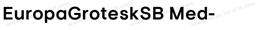EuropaGroteskSB Med字体转换